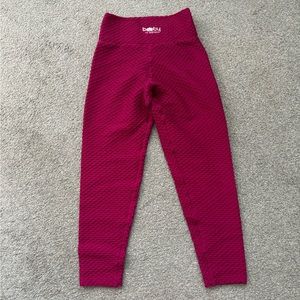 Booty By Brabants Croco Skin Leggings *HEMMED* - Hot Pink